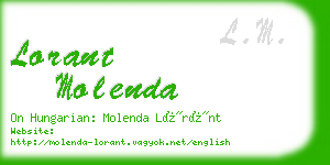 lorant molenda business card